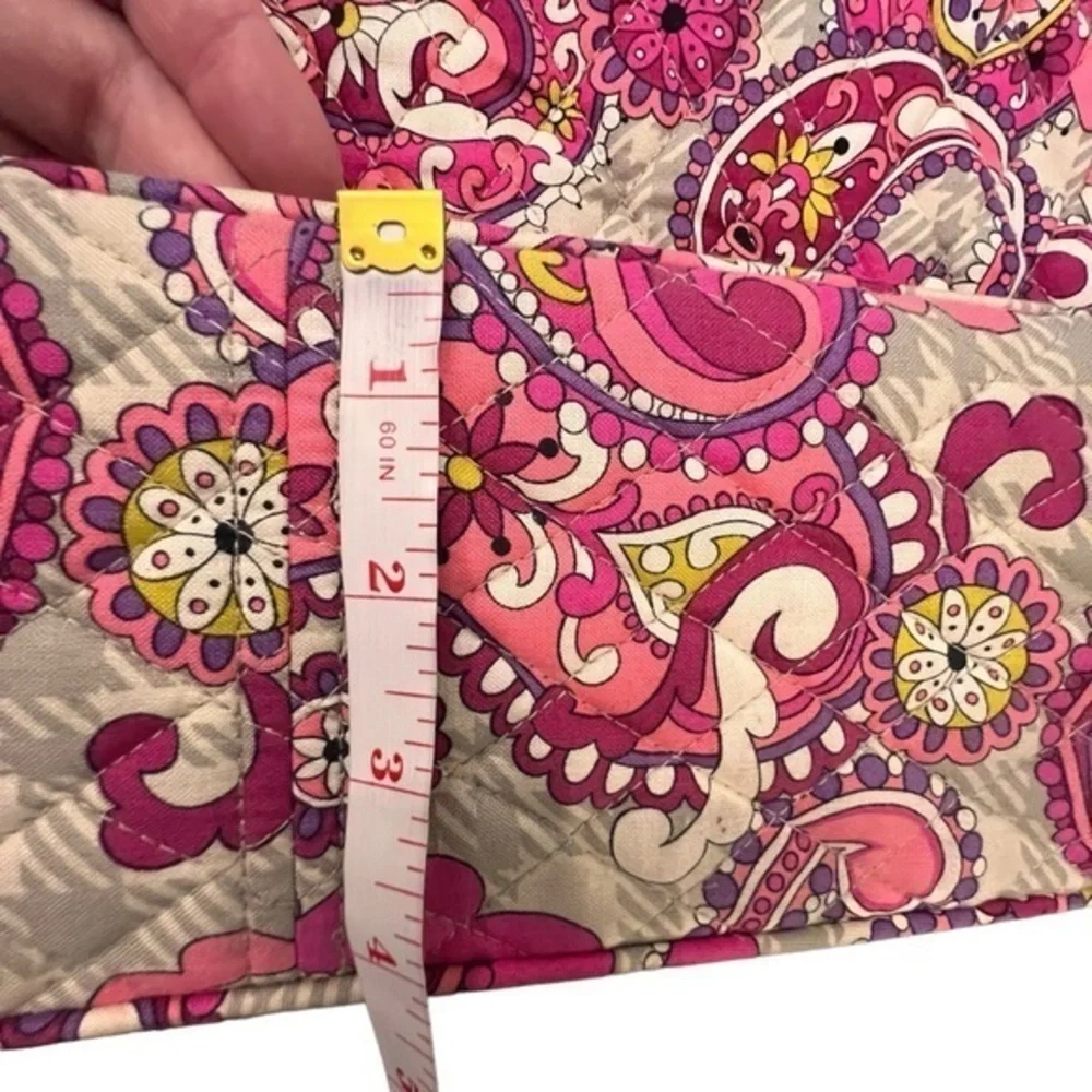 Vera Bradley Messenger Cross‎ Body Bag Pink Paisley Meets Plaid Retired Laptop